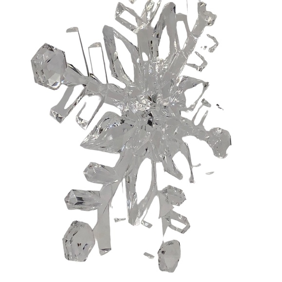 Large Clear Acrylic Crystal Snowflake Christmas Tree Ornaments 9.5” - Picture 9 of 12